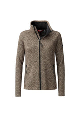 PO Damen Strickfleecejacke mit Allover-Print Lovis