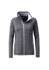 PO Damen Strickfleecejacke mit Allover-Print Lovis