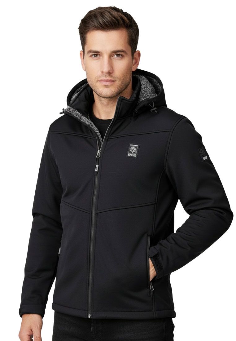 LPO Herren Softshelljacke mit Teddyfutter und Kapuze Laron 2
