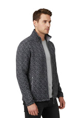 LPO Herren Strickfleecejacke mit modernem Allover-Design Aon