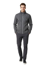 LPO Herren Strickfleecejacke mit modernem Allover-Design Aon