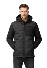 LPO Herren Steppjacke im Materialmix mit abnehmbarer Kapuze Justin