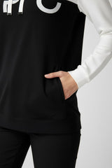 LPO Damen Hoodie mit weitem Ausschnitt und Colourblock-Design Mira