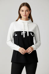 LPO Damen Hoodie mit weitem Ausschnitt und Colourblock-Design Mira