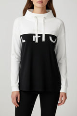 LPO Damen Hoodie mit weitem Ausschnitt und Colourblock-Design Mira