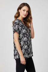 LPO Damen Funktions-T-Shirt mit Allover-Print Delia