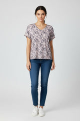 LPO Damen Funktions-T-Shirt mit Allover-Print Delia