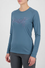 GTS Damen Langarmshirt – LADY SHIRT RAYON L/S PRINT