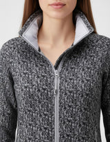 PO Damen Strickfleecejacke mit Allover-Print Lovis