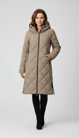 LPO Damen Wendemantel mit 2-Lagen-Laminat und Stepp-Innenseite  Nakita