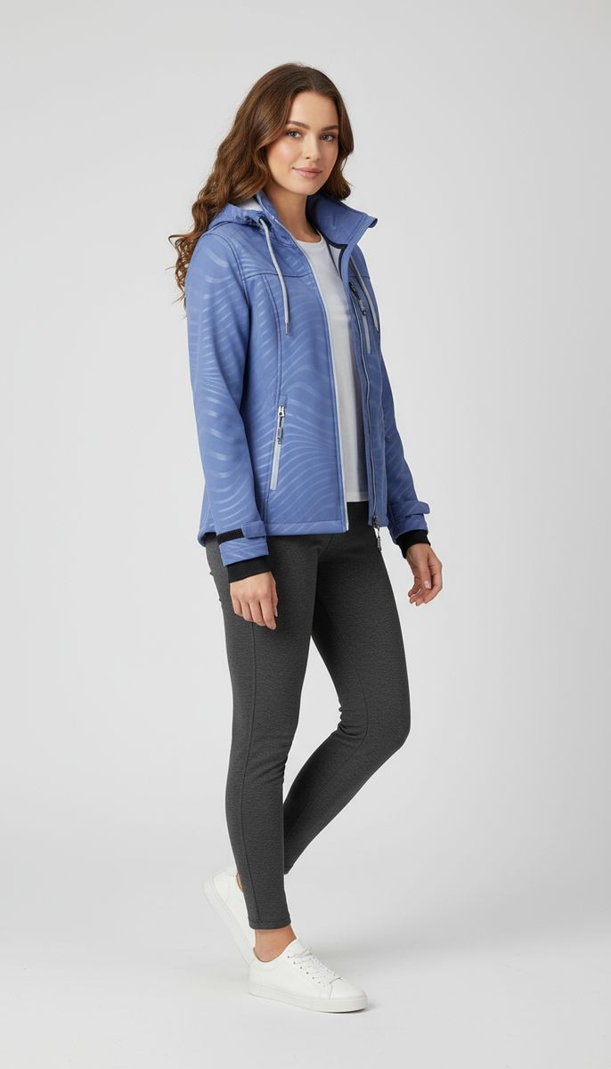 LPO Damen Softshelljacke mit Jacquardfleece-Innenseite