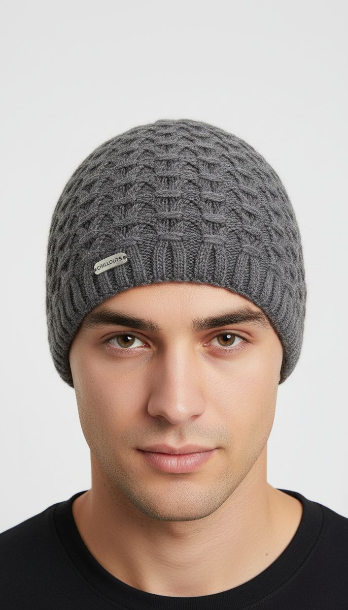 Chillouts Carlie Hat – Doppellagige Zopfstrick-Beanie