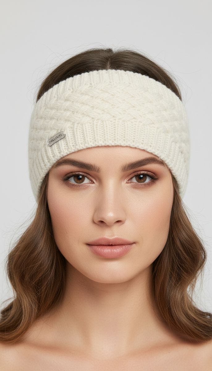 Chillouts Felicitas Headband – Warmes Stirnband mit Kreuzstrick-Design