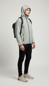 Black Crevice Herren Midlayerjacke aus Waffelfleece