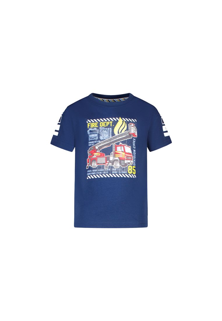 Salt and Pepper Jungen T-Shirt leuchtendem Feuerwehr Print