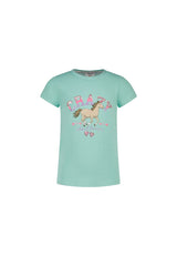 Salt and Pepper Mädchen T-Shirt mit Pferde-Applikation