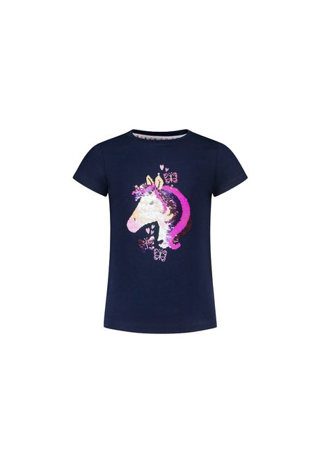 Salt and Pepper Mädchen T-Shirt  mit Pferde-Wendepailletten