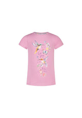 Salt and Pepper Mädchen T-Shirt – Exotischer Glanz mit funkelndem Kolibri-Print