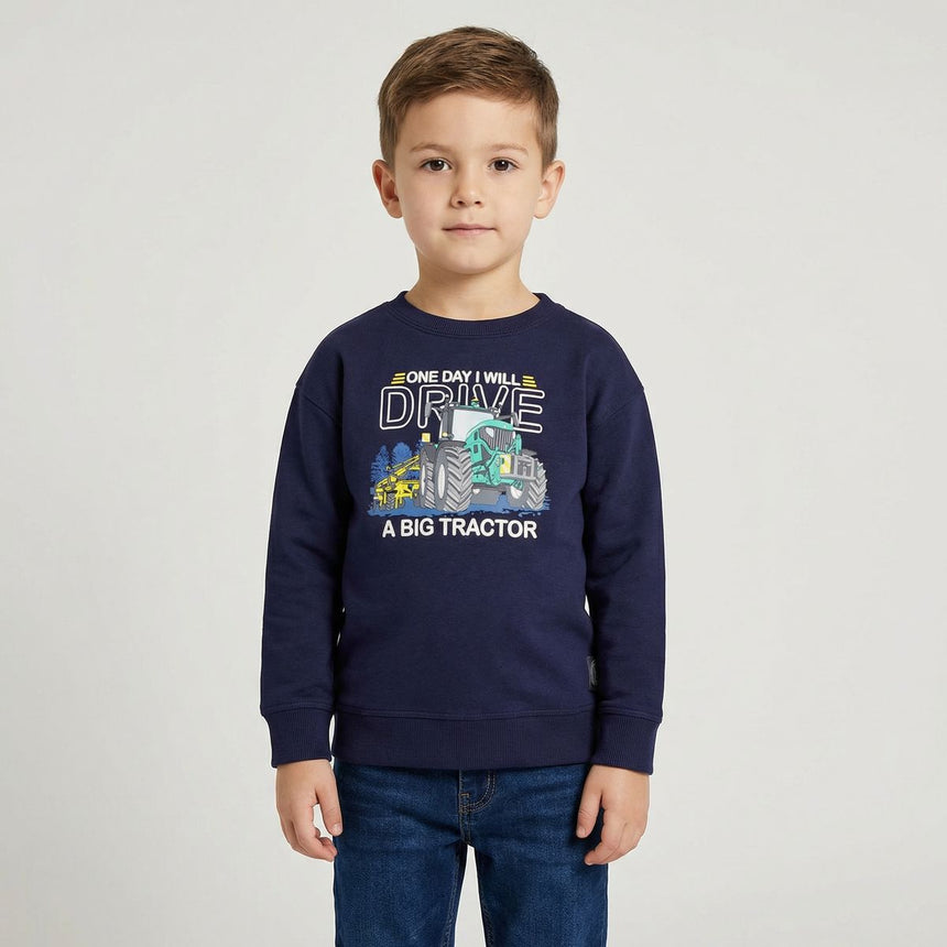 Salt and Pepper Jungen Sweatshirt mit Traktor-Print