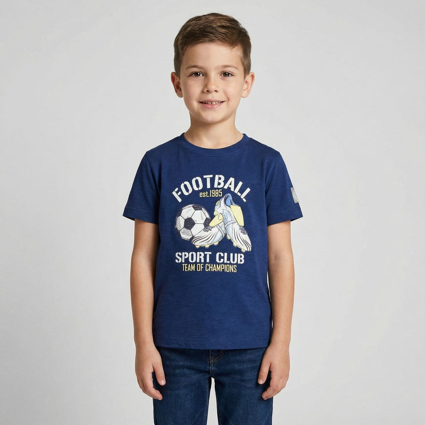 Salt and Pepper Jungen T-Shirt mit Fußbal Print