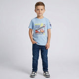Salt and Pepper Jungen T-Shirt leuchtendem Feuerwehr Print