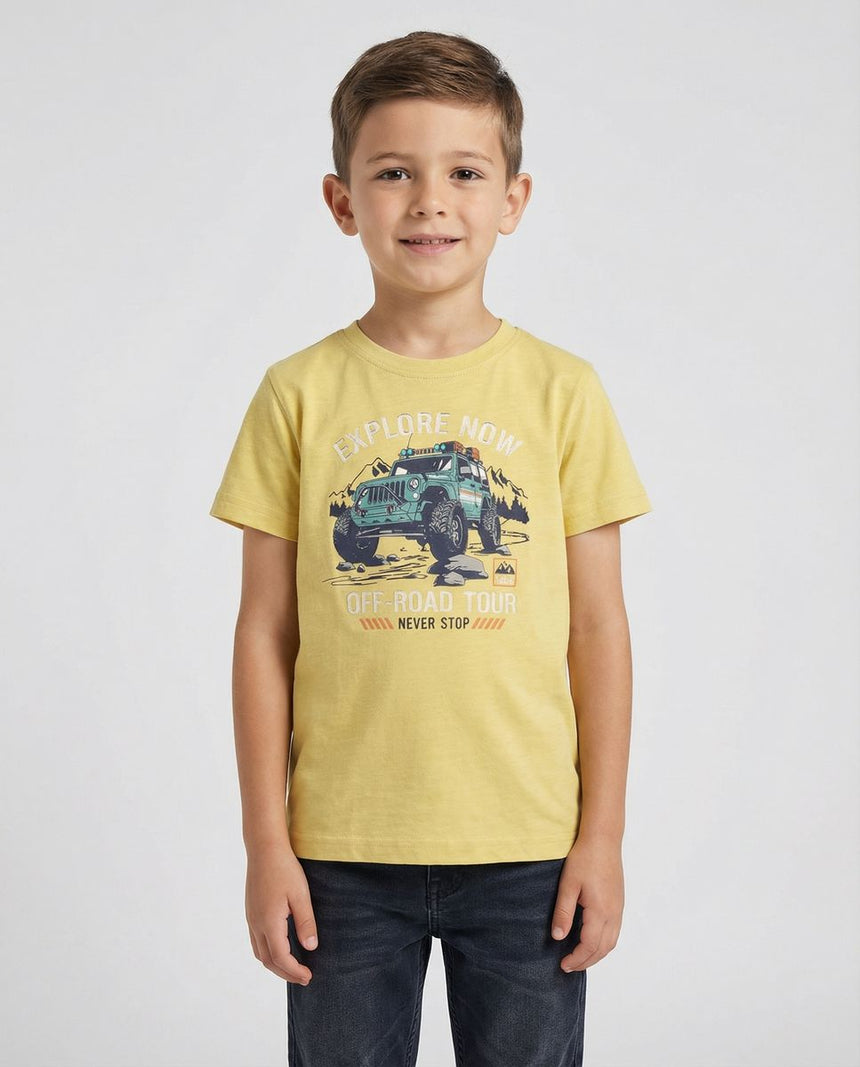 Salt and Pepper Jungen T-Shirt mit Explorer-Stickerei
