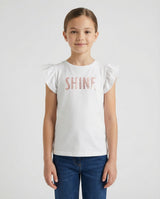 Salt und Pepper Mädchen T-Shirt mit glitzerndem Pailletten-Motiv