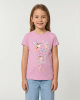 Salt and Pepper Mädchen T-Shirt – Exotischer Glanz mit funkelndem Kolibri-Print