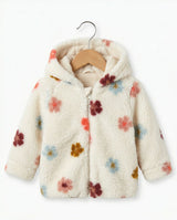 Minymo Teddy-Fleecejacke mit Kapuze