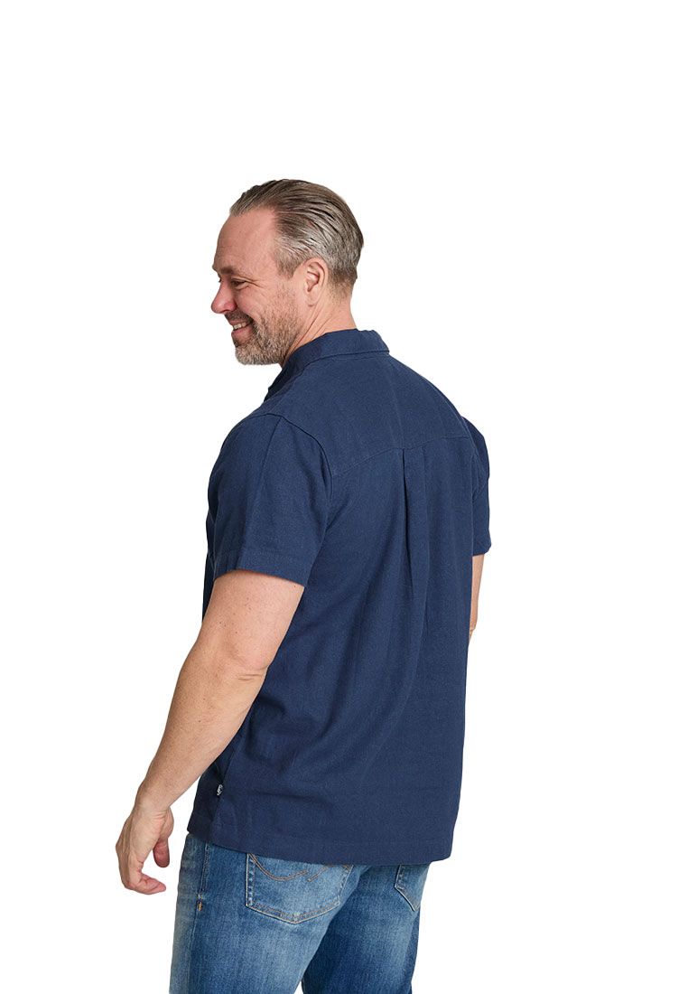 Tuxer Herren Kurzarm-Leinenhemd Falcon