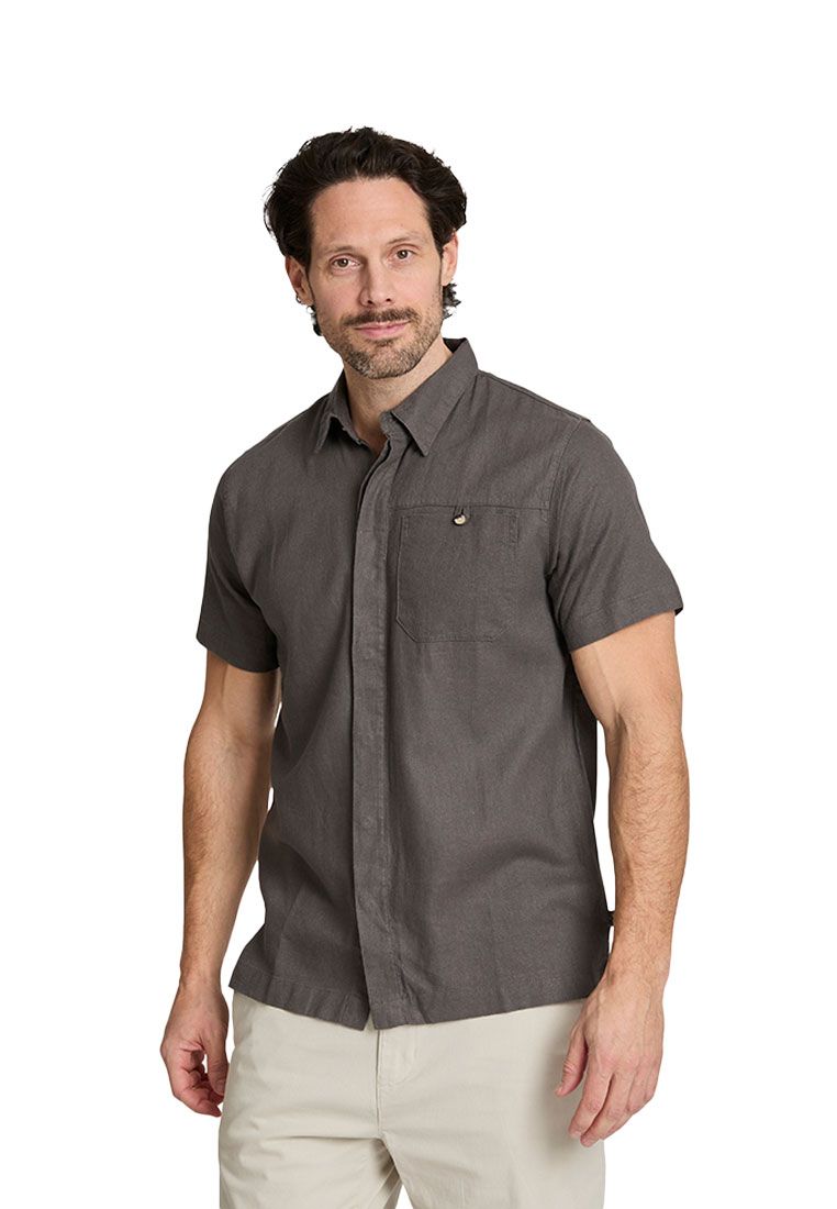 Tuxer Herren Kurzarm-Leinenhemd Falcon