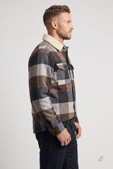 Ray Herren Flanelljacke mit Fellkragen
