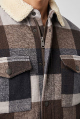 Ray Herren Flanelljacke mit Fellkragen