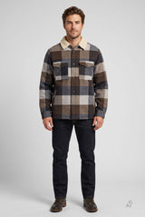 Ray Herren Flanelljacke mit Fellkragen