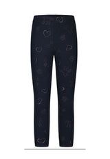 Thermo Leggings mit glitzerndem Pfe, dark blue 128