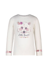 Langarmshirt mit glitzerndem WaschbÃ¤r Motiv fÃ¼r MÃ¤dchen 116/122