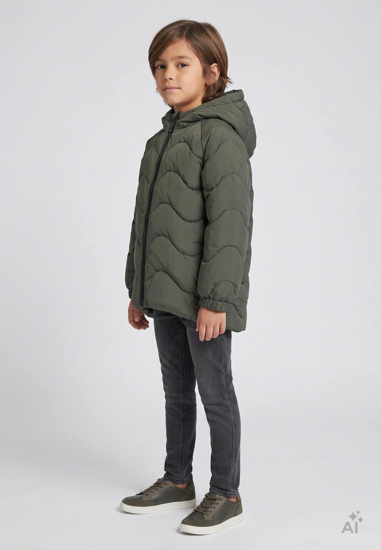 COLOR KIDS Kinder Steppjacke mit Kapuze –