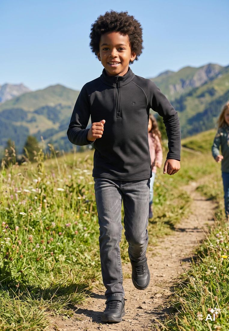 COLOR KIDS Kinder Stretch-Fleece-Oberteil