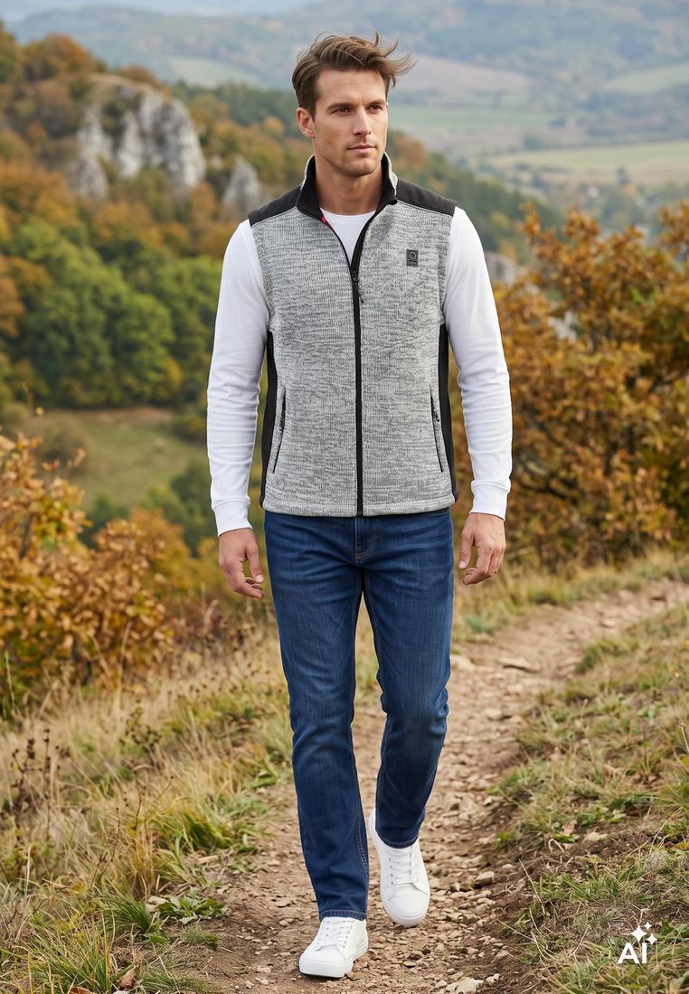 LPO Herren Strickfleeceweste Sammy