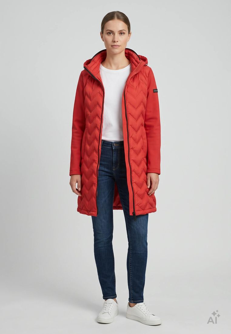 LPO Damen Steppmantel mit Softshell-Einsätzen Luna