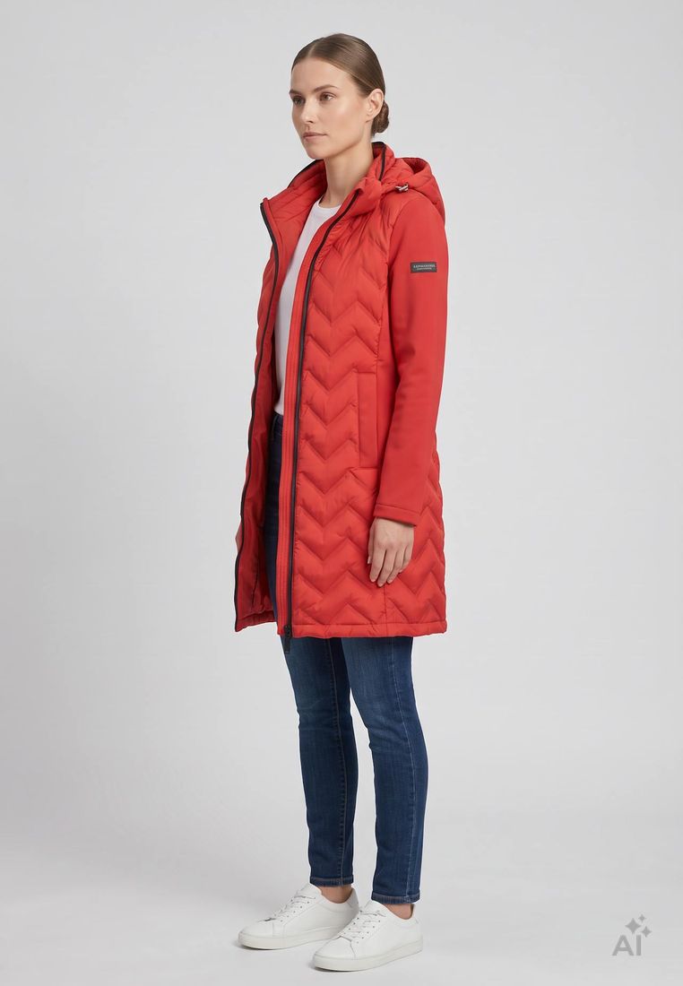LPO Damen Steppmantel mit Softshell-Einsätzen Luna