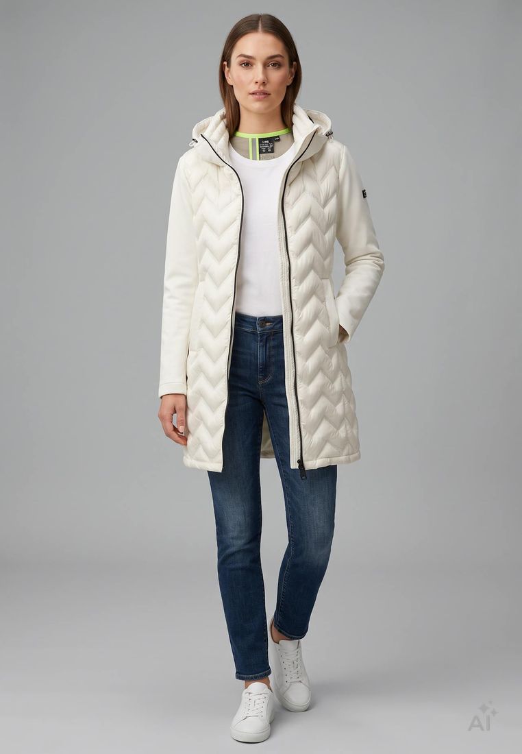LPO Damen Steppmantel mit Softshell-Einsätzen Luna