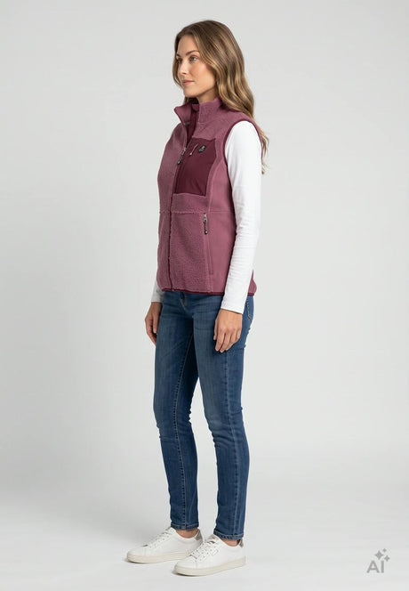 Maul Sport Damen Sherpa-Fleeceweste Almnixe