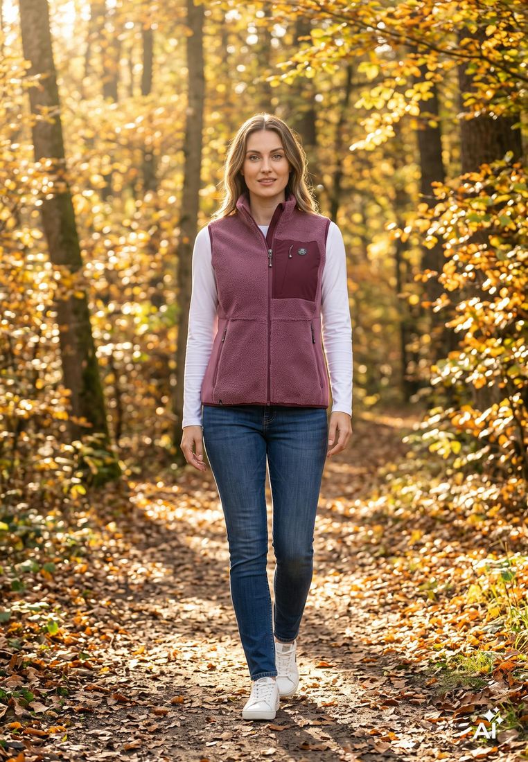 Maul Sport Damen Sherpa-Fleeceweste Almnixe