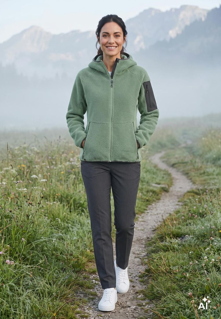 Maul Sport Damen Sherpa-Fleece-Unterjacke Wildroserl