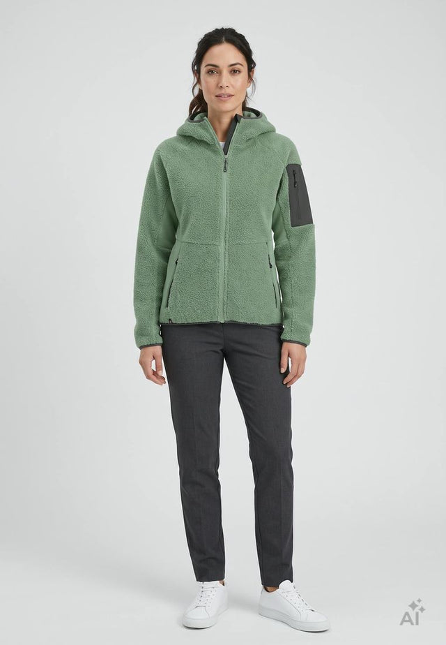 Maul Sport Damen Sherpa-Fleece-Unterjacke Wildroserl
