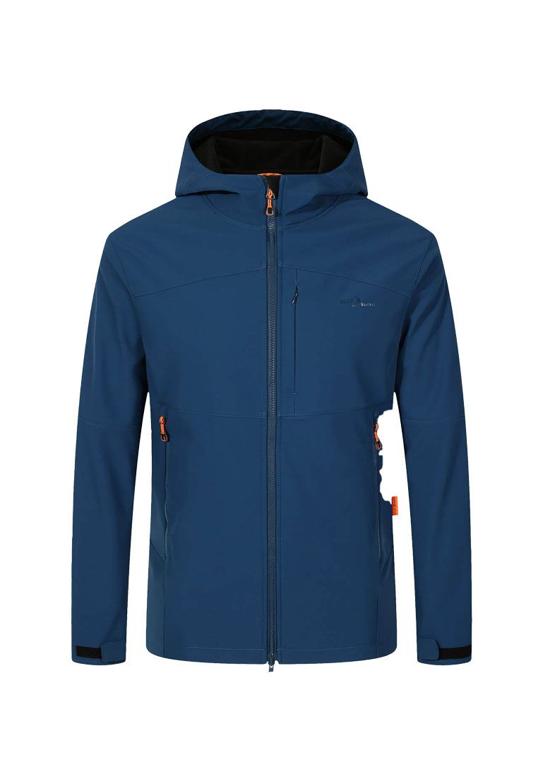 Blue Wave Herren Softshelljacke Mads mit Fleecefutter und angeschnittener Kapuze