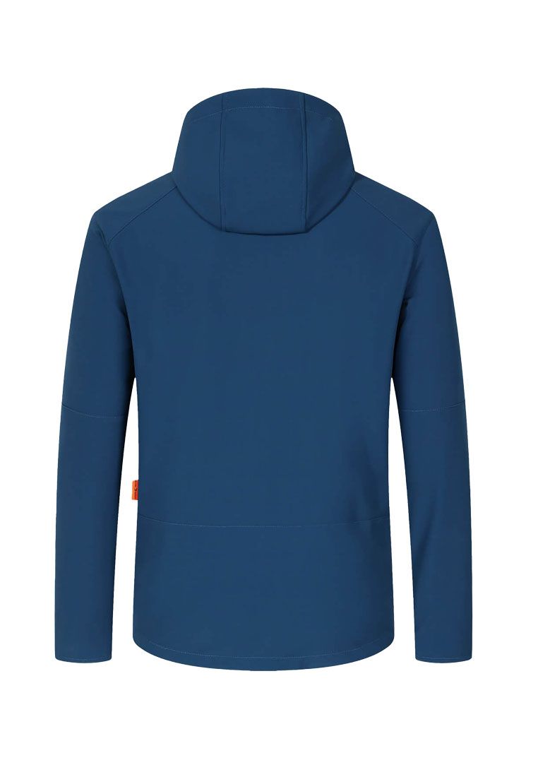 Blue Wave Herren Softshelljacke Mads mit Fleecefutter und angeschnittener Kapuze