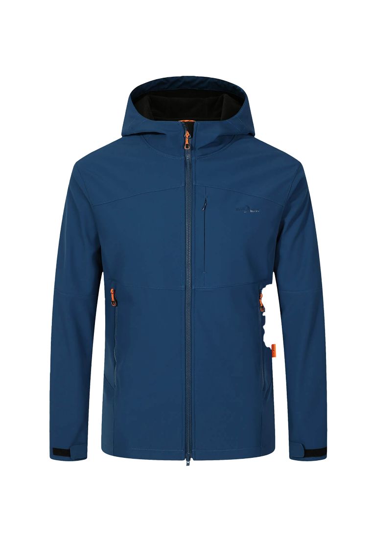 Blue Wave Herren Softshelljacke Mads mit Fleecefutter und angeschnittener Kapuze