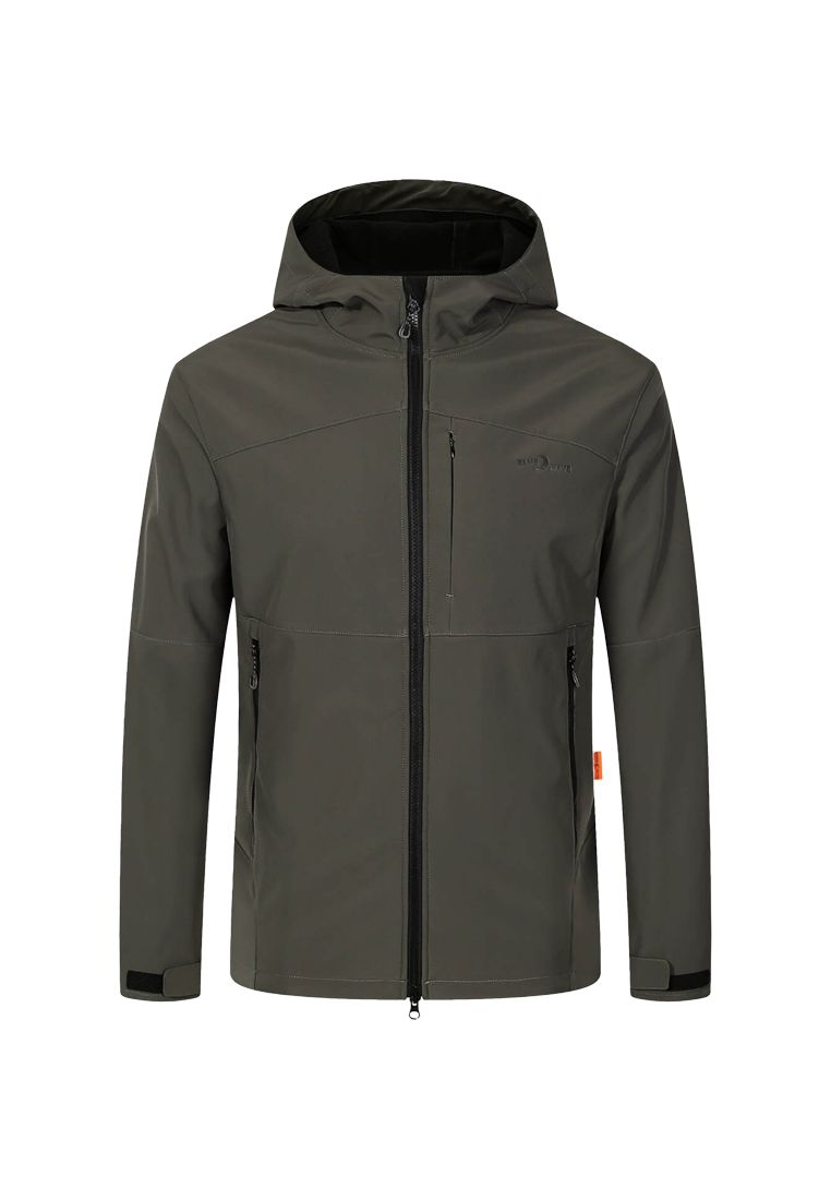 Blue Wave Herren Softshelljacke Mads mit Fleecefutter und angeschnittener Kapuze